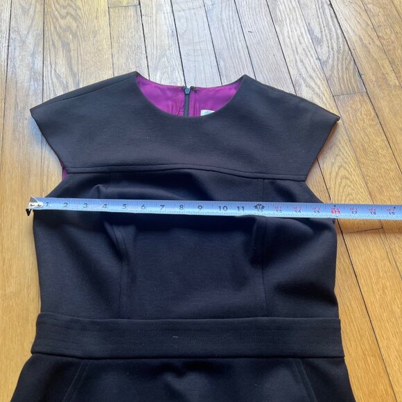 Shoshanna Size 8 Black Cap Sleeve Round Neck Knee Length Dress - Picture 9 of 13